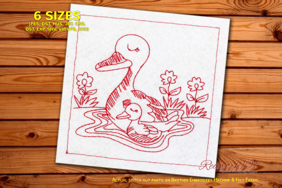 Ducky Mother: A Sweet Redwork Review for Holiday Shops