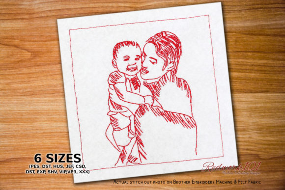 Review: Mom Kissing Little Boy Embroidery Design